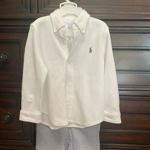 24 month, Ralph Lauren seer sucker pants, long sleeve shirt
